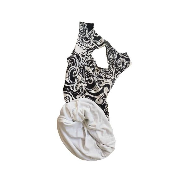 International concepts white  and black body con dress with keyhole  Size 10 - Picture 9 of 14